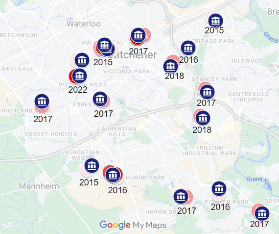 Traffic accidents in Kitchener